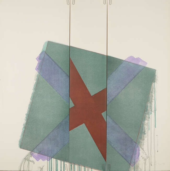 
	
		Richard Smith CBE,
		British 1931-2016- 
		 
		Two of a Kind VIB (dark red x on green...
