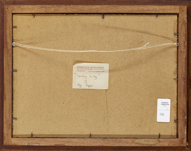 
	
		David Cheepen, 
		British 1946-2016 - 
		 
		Man on a green with buildings behind, 1983;...