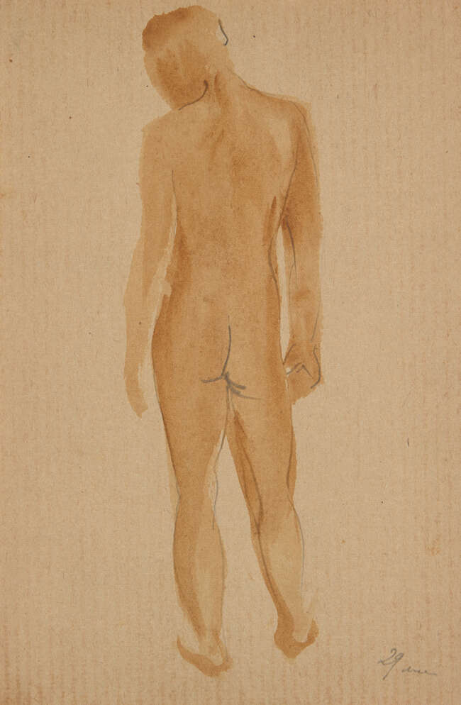 
	
		Pavel Massokovsky, 
		Russian 1902-1970- 
		Nude studies, 1929; 
		
		five, watercolour...
