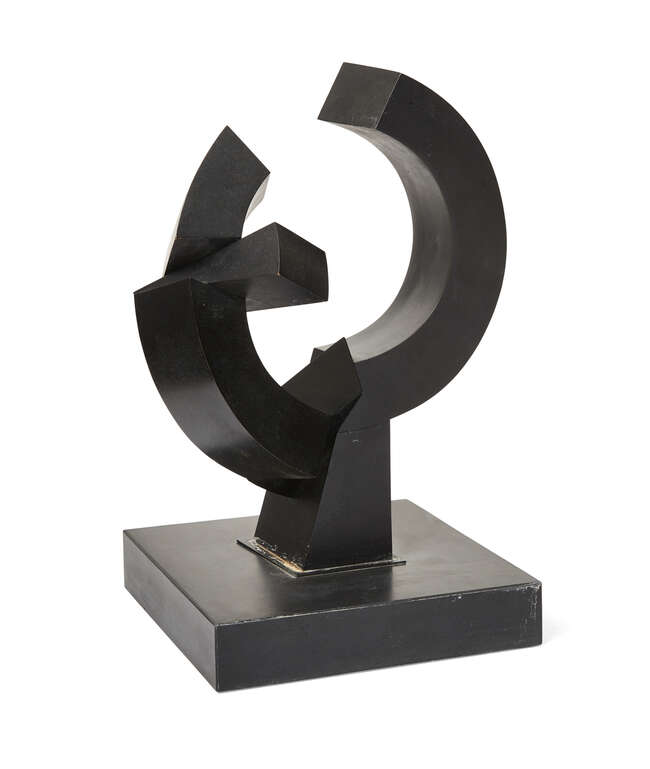
	
		Andrew Stonyer, 
		British b.1944 - 
		 
		Abstract circle; 
		 
		bronze, edition...