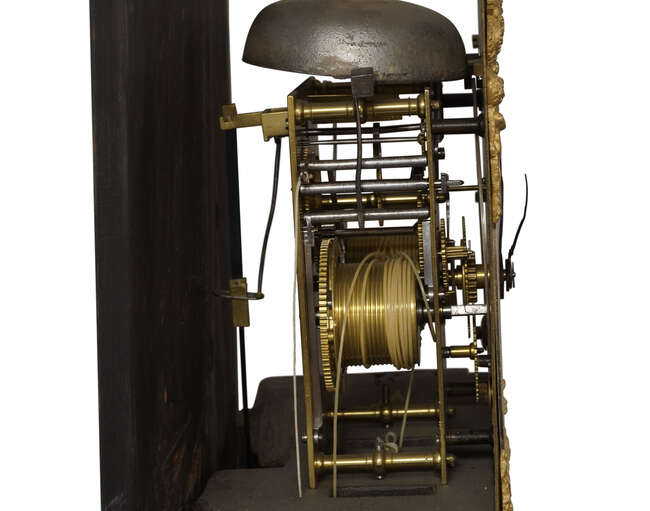 
	
		A chinoiserie eight day longcase clock, by George Tyler, Pope&#39;s Head Alley, London, first...