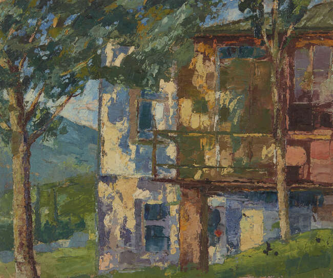 
	
		Sergej Aleksandrovic Luciskin, 
		Russian 1902-1989- 
		 
		House in the...
