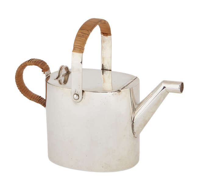 
	
		Attributed to Dr. Christopher Dresser (1834-1904), a Hukin & Heath electroplated hot...