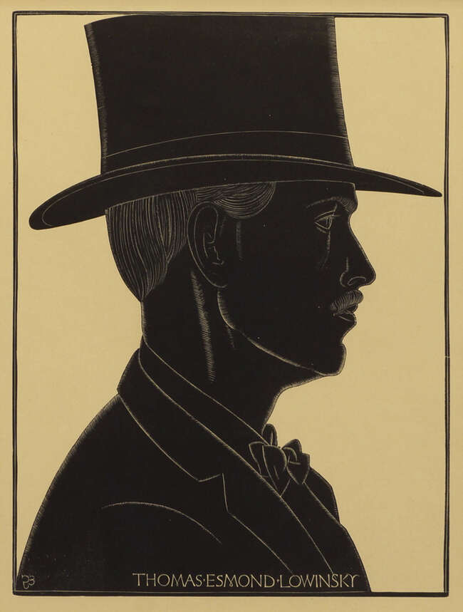 
	
		Eric Gill ARA,
		British 1882-1940-
		 
		Thomas Esmond Lowinsky [Physick 276], 1924;
		