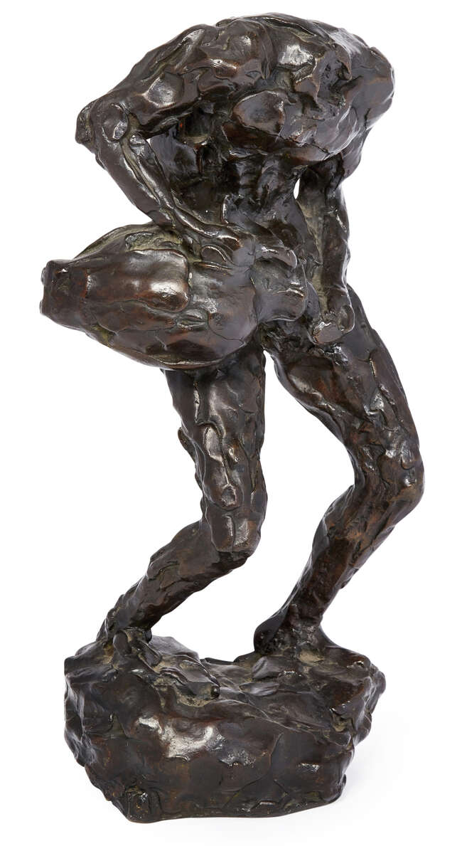 
	
		Emile-Antoine Bourdelle, French 1861-1929-&#39;L&#39;homme a la cruche&#39;, 1960;
		bronze with brown...