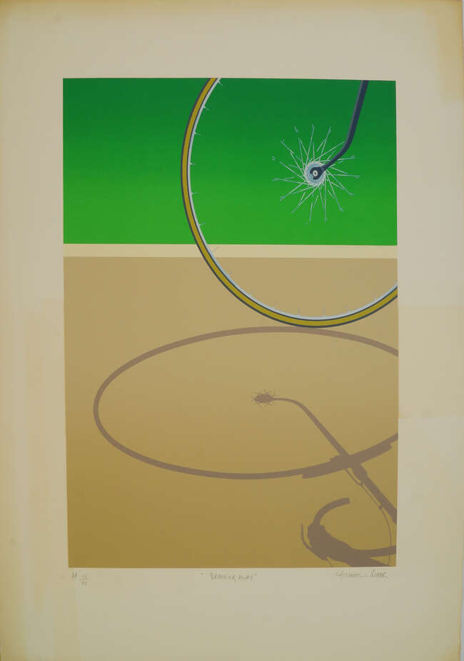 
	
		Michael Potter, 
		British b.1951- 
		 
		Breaking Away;
		 
		screenprint in...