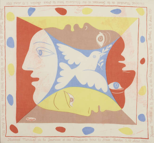 
	
		Pablo Picasso, 
		Spanish 1881-1973- 
		 
		 
		World Festival of Youth and...