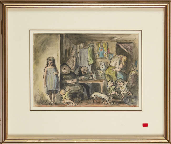 
	
		Edward Ardizzone RA, 
		British 1900-1980- 
		 
		The Deserter in a Neapolitan Slum,...