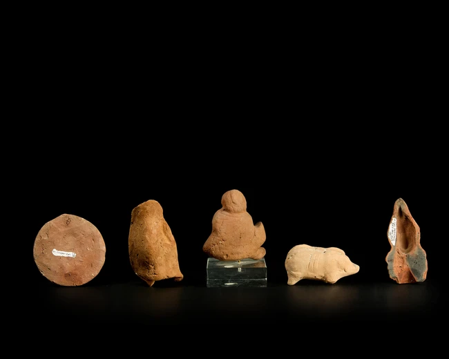 Five terracottas, including four Romano-Egyptian examples, 1st Century B.C. - 3rd Century A.D.,...