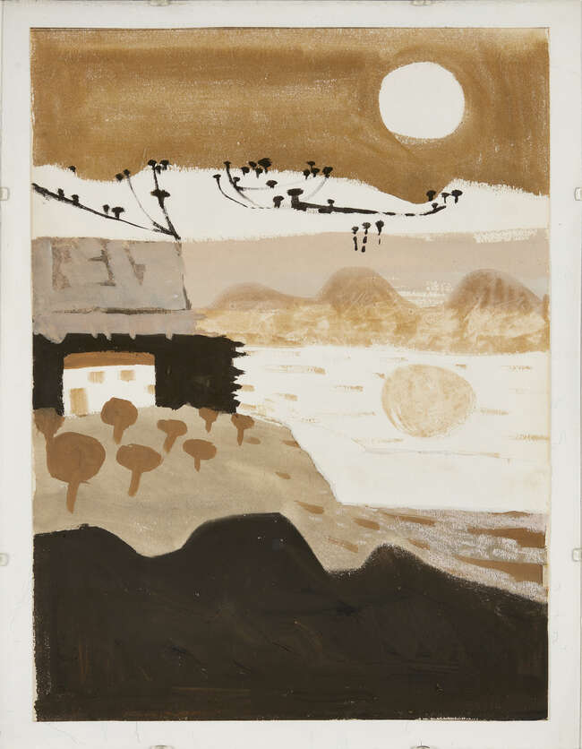 
	
		Mary Fedden OBE RA RWA, 
		British 1915-2012 - 
		 
		Landscape in France, 1967;...