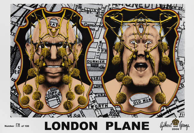 
	
		Gilbert and George,
		British b.1943 & 1942-
		 
		London Plane, 2006;
		 
		digital...
