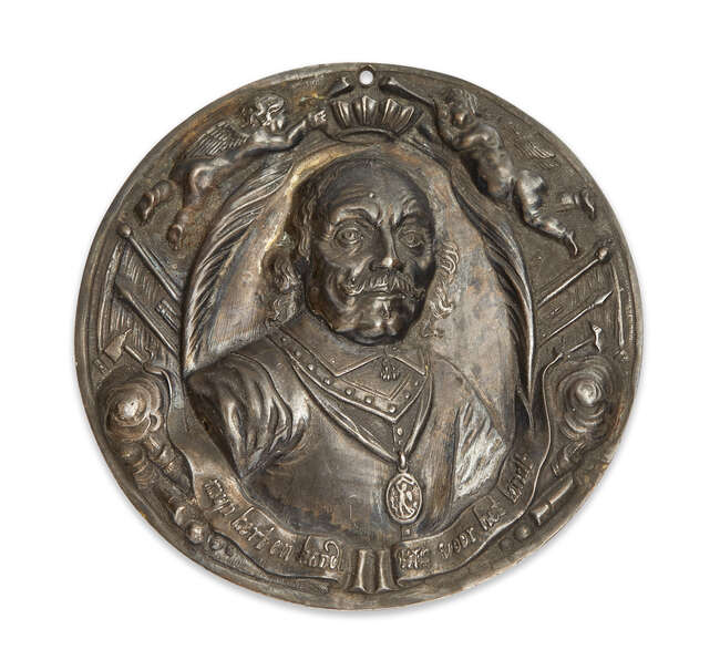 
	
		A Dutch silver medal commemorating the death of Admiral Maarten Harpertszoon Tromp...