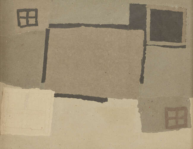 
	
		Francis Davison,
		British 1919-1984-
		 
		Fields and Enclosures;
		 
		collage...