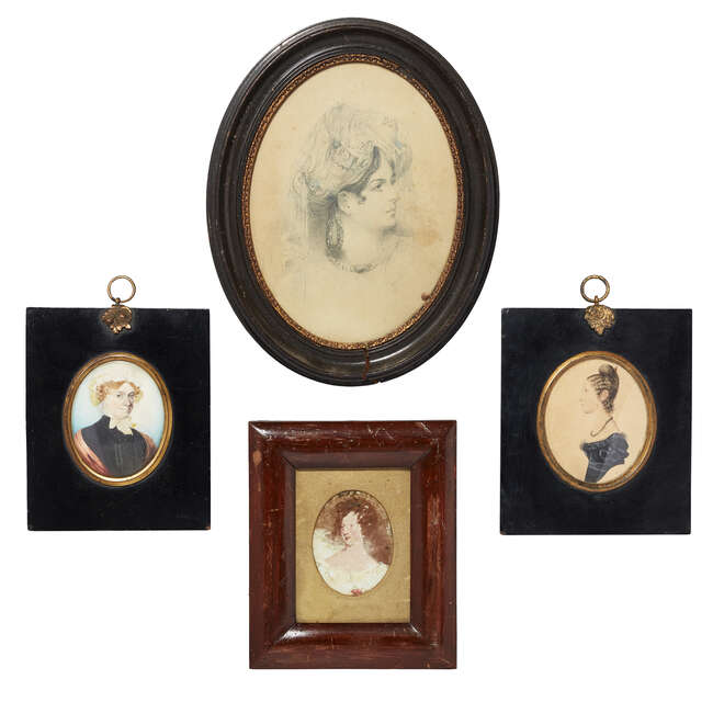 
	
		British School, 
		late 18th/early 19th century- 
		 
		A portrait miniature of a...
