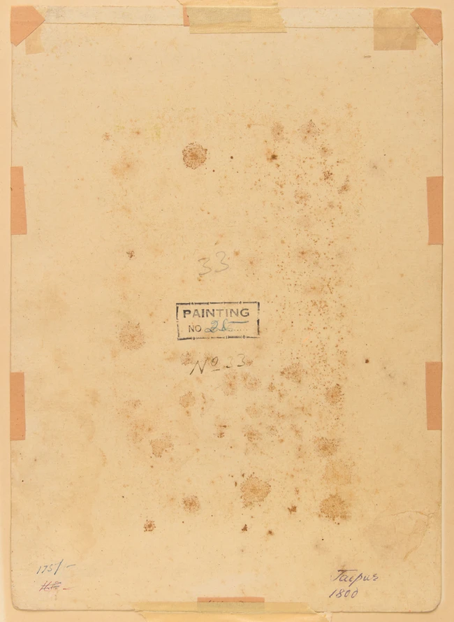 A seated portrait of a ruler : probably Mahadji Scindia, Possibly Jaipur, Rajasthan, North...