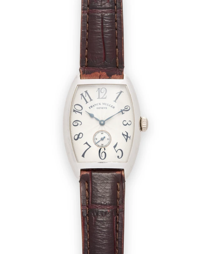 Franck Muller. An 18ct white gold manual wind wristwatch Cintree Curvex, Reference 2852 S6, No....