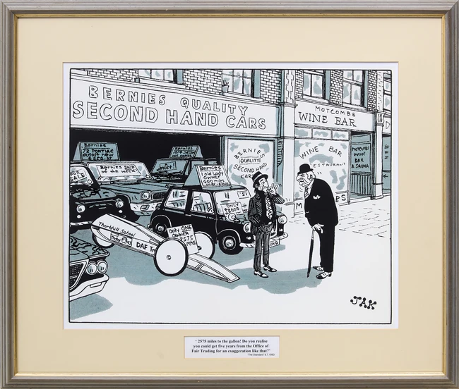 After JAK (Raymond Jackson), British 1927-1997, Motcomb’s Wine Bar; offset lithograph...