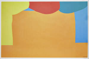 
	
		Gary Hume RA, 
		British b.1962- 
		 
		Curtains, 2020; 
		 
		digital print in colours...