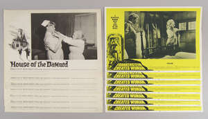 
	
		Frankenstein created woman, 1967, four lobby cards, 28 x 35.5cm, together with seven...