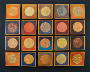 
	
		Brenda Hartill,
		British b.1943-
		 
		Solar Sequence XII;
		 
		mixed media on...