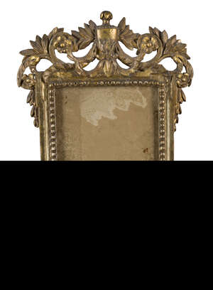 
	
		A Glazed Florentine Carved, Pierced and Gilded Frame, 
		 
		late 17th / early 18th...