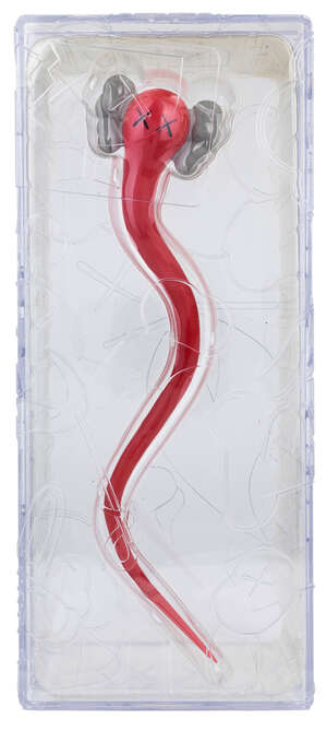 
	
		Property of a KAWS collector, 
		KAWS, 
		American b.1974- 
		 
		Bendy (Red), 2003;...