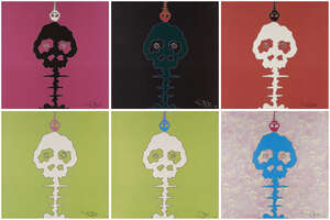 Takashi Murakami, 
Japanese b.1962- 
 
Time Bokan- black, Time Bokan- green, PINK-TIME,...
