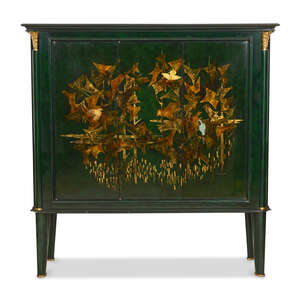 
	
		Paul Etienne Sain (1904-1995) and J Muller, a lacquered cabinet with oak interior
		