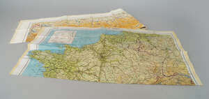 
	
		Two maps, 20th century, including the Zones of France and one entitled sheet F, to...