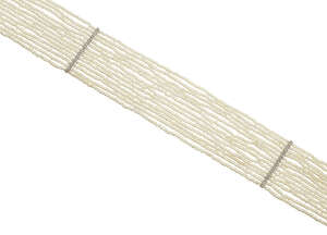 
	
		A seed pearl and diamond collar necklace, composed of thirteen rows of seed pearls with...