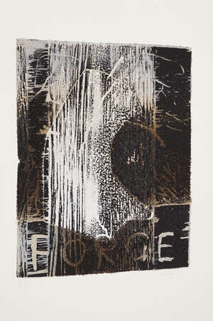 
	
		John Walker, 
		British b.1939- 
		 
		The Forge, 1990; 
		 
		screenprints with...