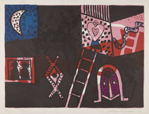 
	
		Alan Davie,
		Scottish 1920-2014-
		 
		Foxwatch Series VI, 1970;
		 
		lithograph in...