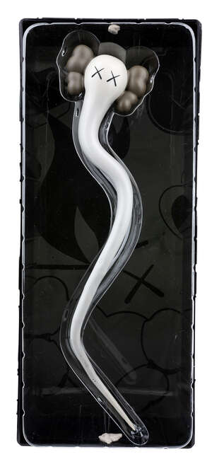 
	
		KAWS, 
		American b. 1974- 
		
		Bendy (Grey), 2003; 
		
		painted vinyl multiple, 
		