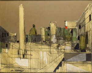 
	
		Claude Venard, 
		French 1913-1999- 
		 
		Place de la Corcorde;
		 
		oil on canvas,...