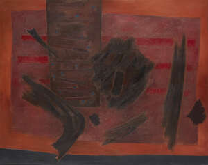 
	
		Henri Goetz, 
		American/French 1909-1989 - 
		 
		Untitled abstract in Red, 1960;...