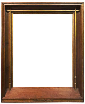 
	
		A Parcel Gilded and Oak Engaged Frame, late 20th century, with later applied glazing and...