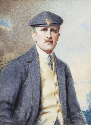 
	
		Count Mario Grixoni, 
		Italian/British 1885-1945- exh 1914-40- 
		 
		Portrait of G...
