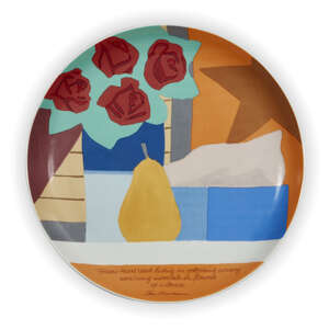 
	
		Tom Wesselman, 
		American 1931-2004- 
		 
		Frozen Tears, 1985; 
		 
		ceramic plate in...