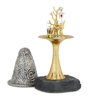 
	
		Christopher Nigel Lawrence: a limited edition silver and silver-gilt novelty toadstool,...