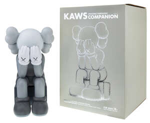 
	
		KAWS, 
		American b. 1974- 
		
		Passing Through (Grey), 2013; 
		
		painted vinyl...