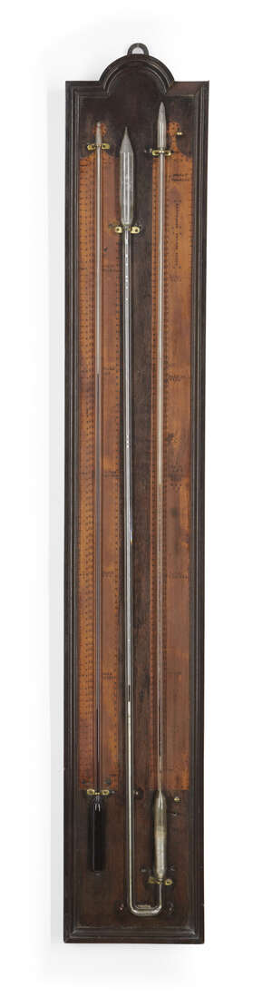 
	
		A George III mahogany cased 'Great Double Barometer', by Domenico Sala, circa 1780, with...