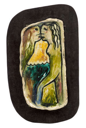
	
		Arthur Boyd AC OBE, 
		
		Australian 1920-1999- 
		
		Lovers; 
		 
		glazed...