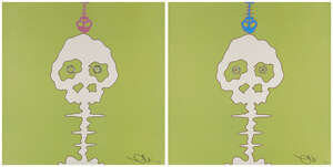 
	
		Takashi Murakami, 
		Japanese b.1962- 
		 
		Time Bokan- green, LIME GREEN-TIME,...