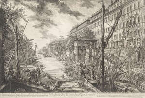 
	
		Giovanni Battista Piranesi, 
		Italian 1720-1778- 
		 
		Veduta del Porto di Ripa...