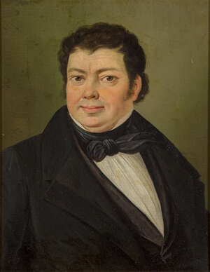
	
		Austrian School, 
		early-mid 19th century-
		 
		Portrait of a gentleman,...