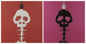 
	
		Takashi Murakami, 
		Japanese b.1962- 
		 
		RED-TIME, PINK-TIME, 2008; 
		 
		two...