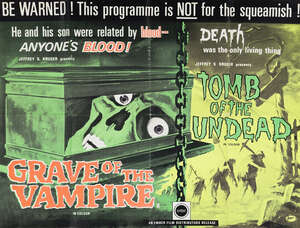 
	
		Grave of the Vampire/Tomb of the Undead, 1972,  a double bill poster, UK Quad, 76 x 102,...
