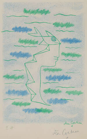 
	
		Jean Cocteau,
		French 1889-1963-
		 
		L'Homme Poisson, circa 1950s;
		 
		