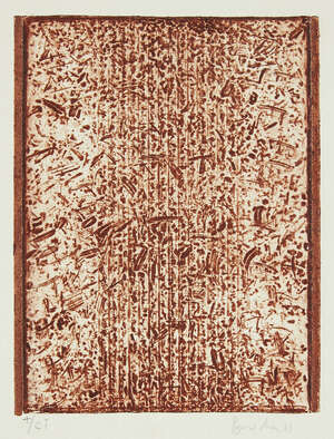 
	
		Gina Burdass, 
		British b.1951- 
		 
		Untitled; 
		 
		etching in colour on wove,...