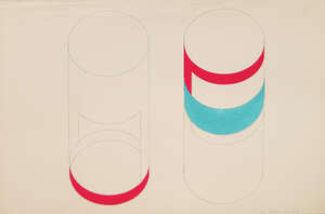 Francis Carr, 
Hungarian/British 1919-2013- 
Two makes one, 1967; 
collage and pen and black ink on...